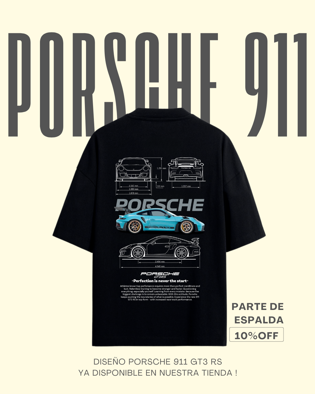 Playera Porsche GT3 RS azul