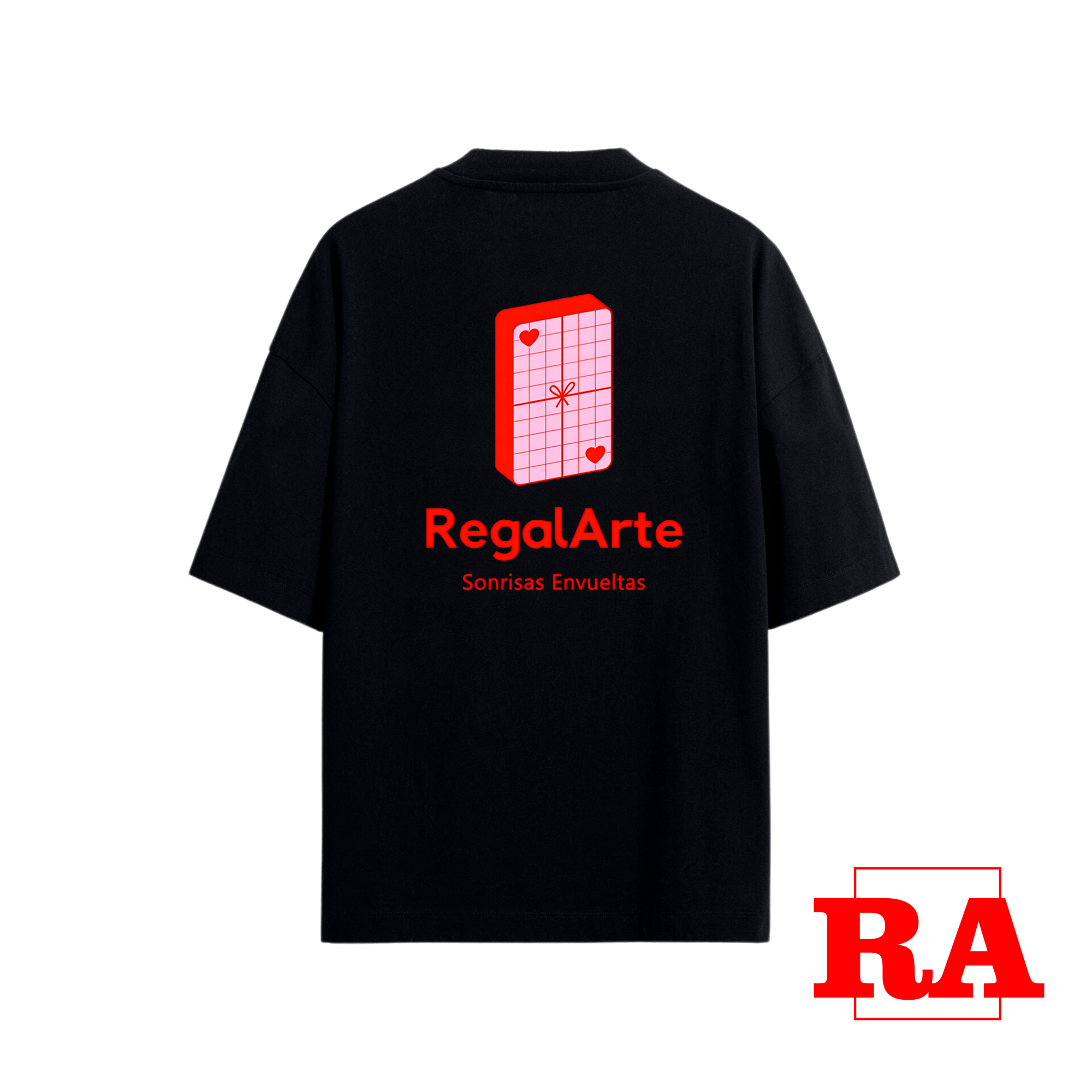 Playera overzase diseño espalda mediana con su logo enfrente