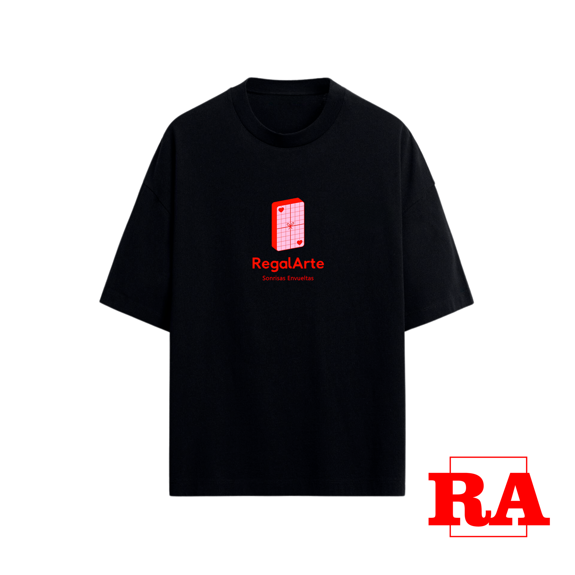 Playera overzise diseño chico pecho