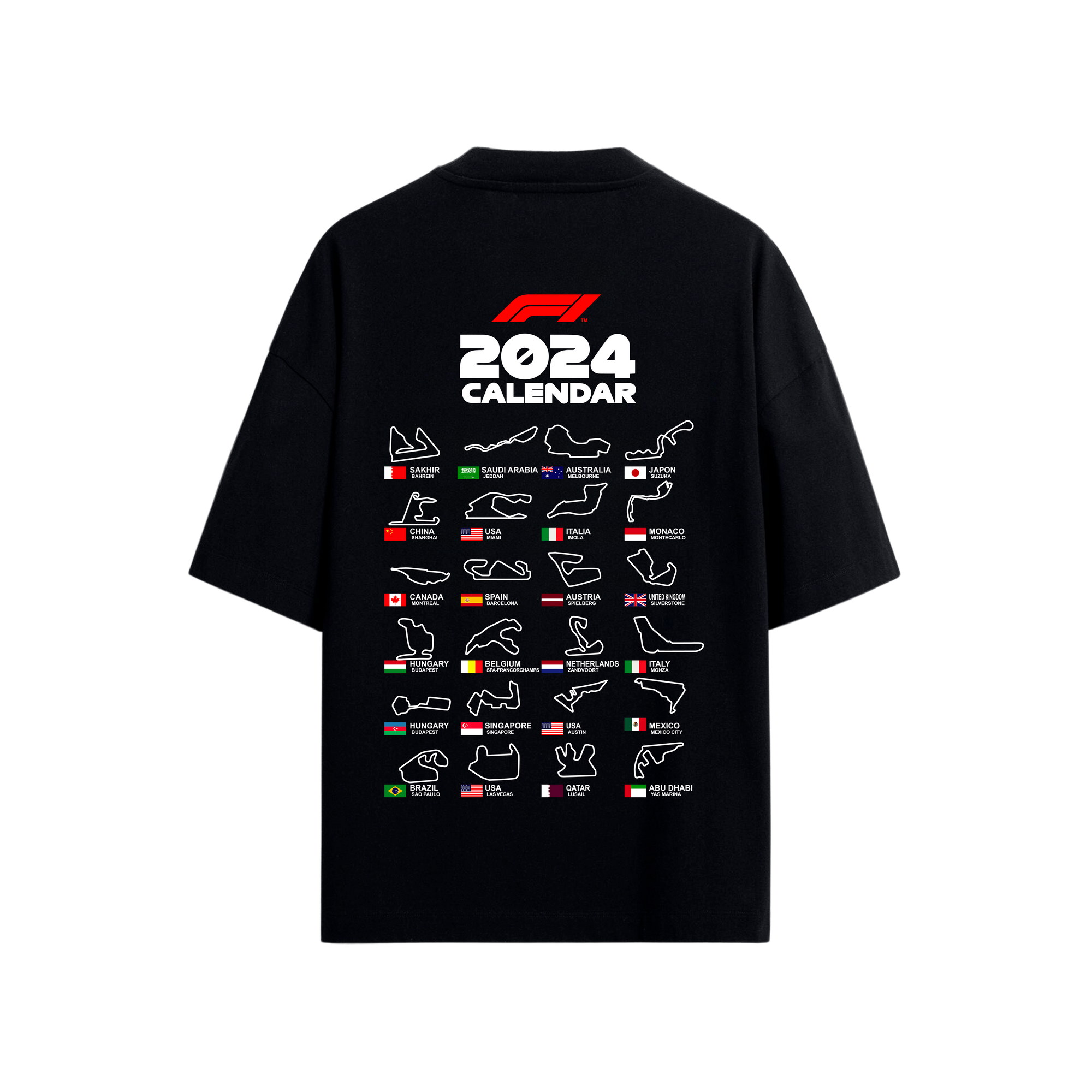 Playera Calendario F1 2024