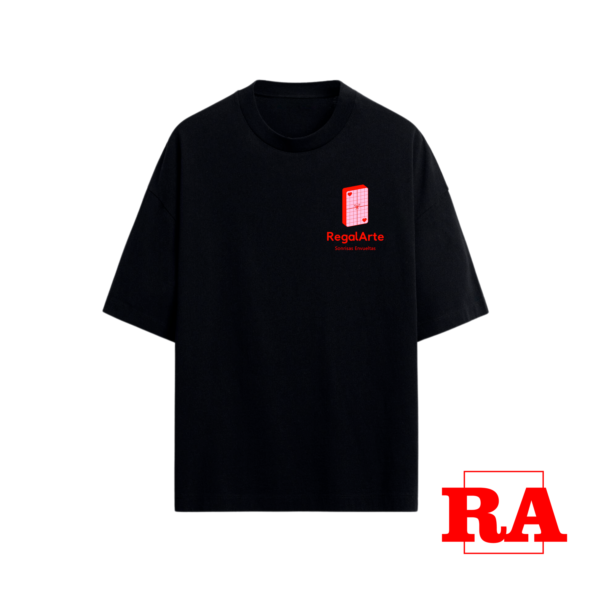 Playera overzase diseño espalda mediana con su logo enfrente